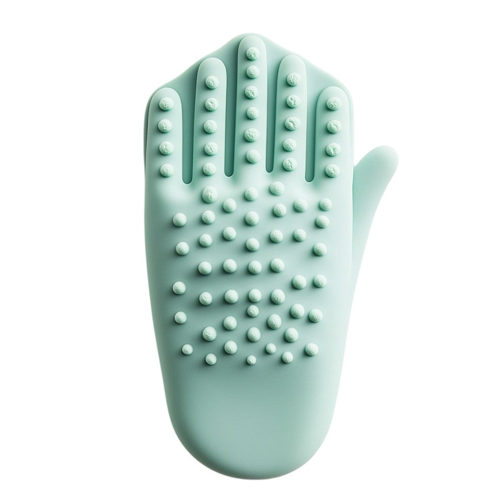 Buyked Dual-Texture Silicone Massage Bath Glove