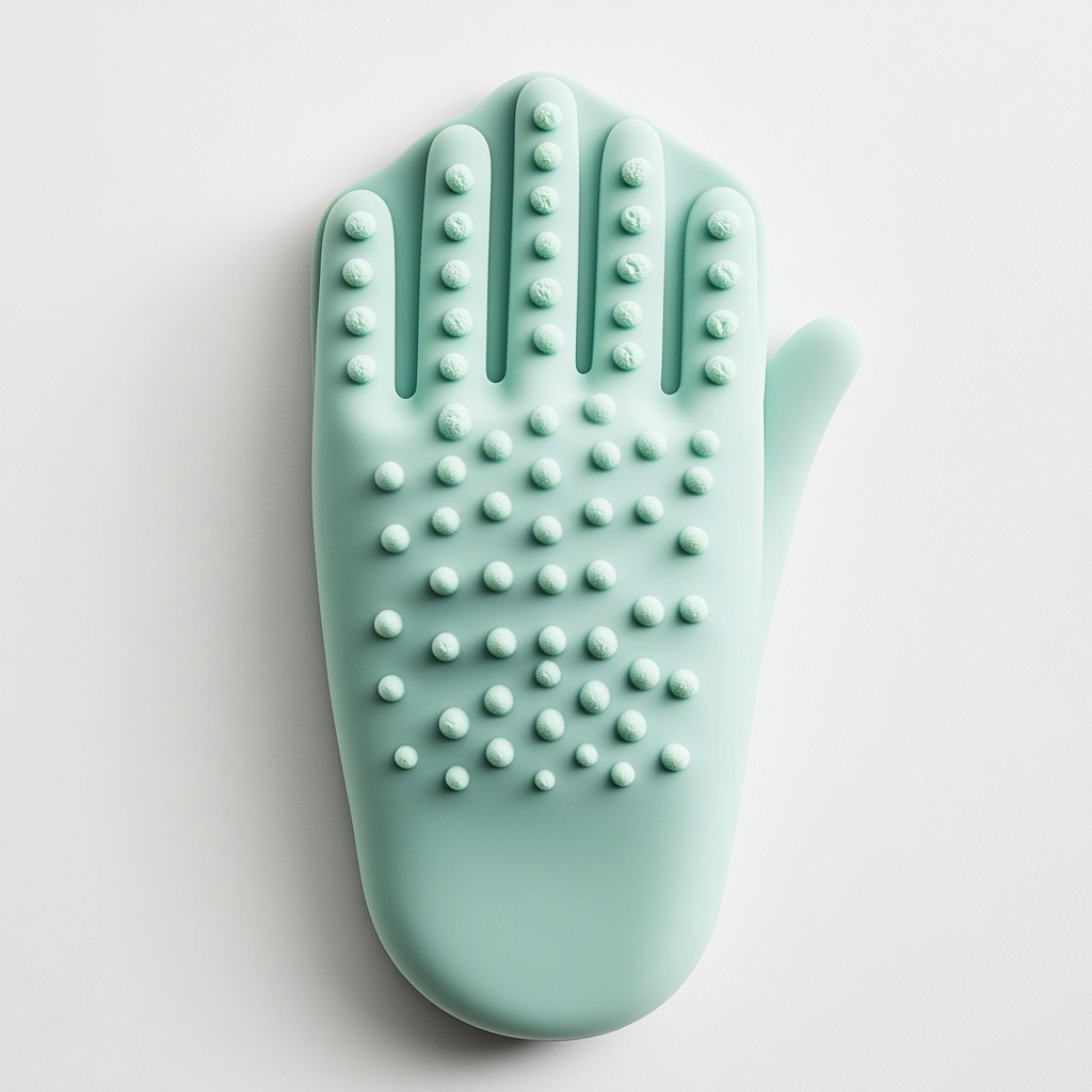Buyked Dual-Texture Silicone Massage Bath Glove